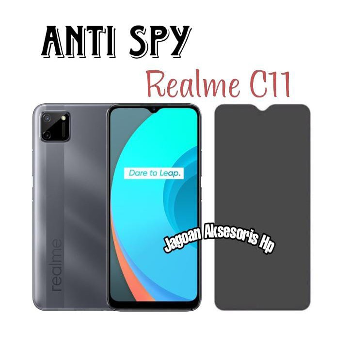 Tempered Glass ANTI SPY Realme C11 6.5 inch Anti Gores Kaca PRIVACY Anti Intip