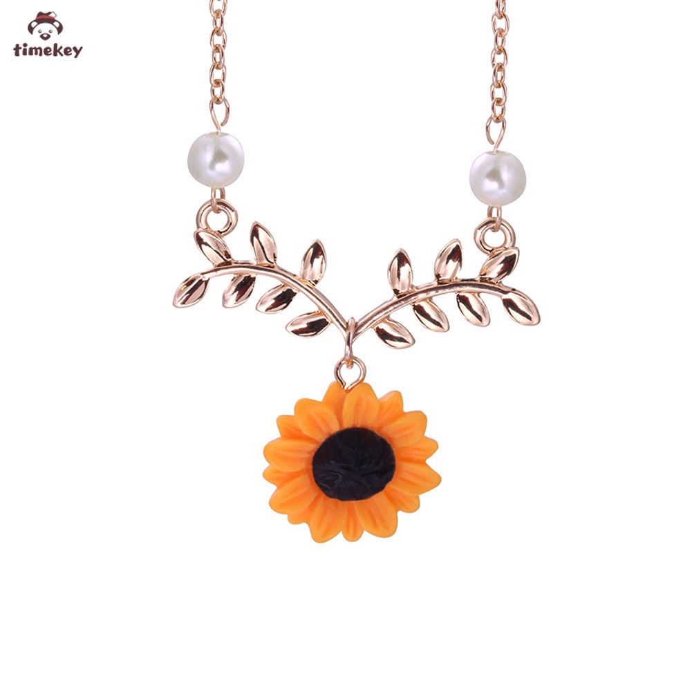 【TK】Fashion Bohemia Sunflower Earrings Necklace Ring Bracelet Set Creative Dangle Jewelry Gift Kit