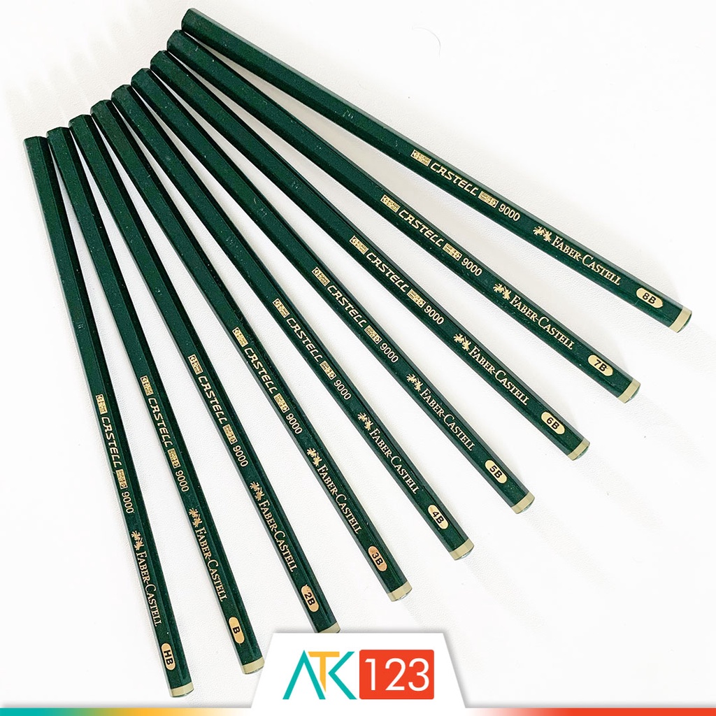 

Pensil Faber-Castell 9000 HB / B / 2B / 3B / 4B / 5B / 6B / 7B / 8B