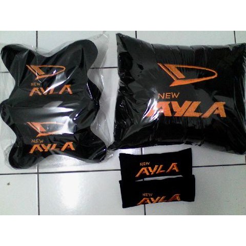Bantal mobil Daihatsu New Ayla aksesoris interior 3 in 1