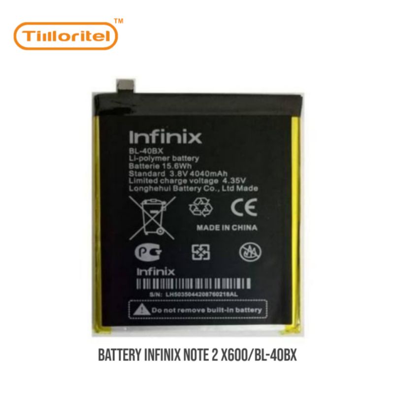 BATTERY INFINIX NOTE 2 X600/BL-40BX