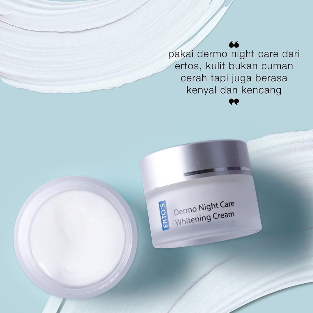 Ertos Dermo Night Care Whitening Cream Krim Malam Pemutih Wajah Original Bpom Indonesia