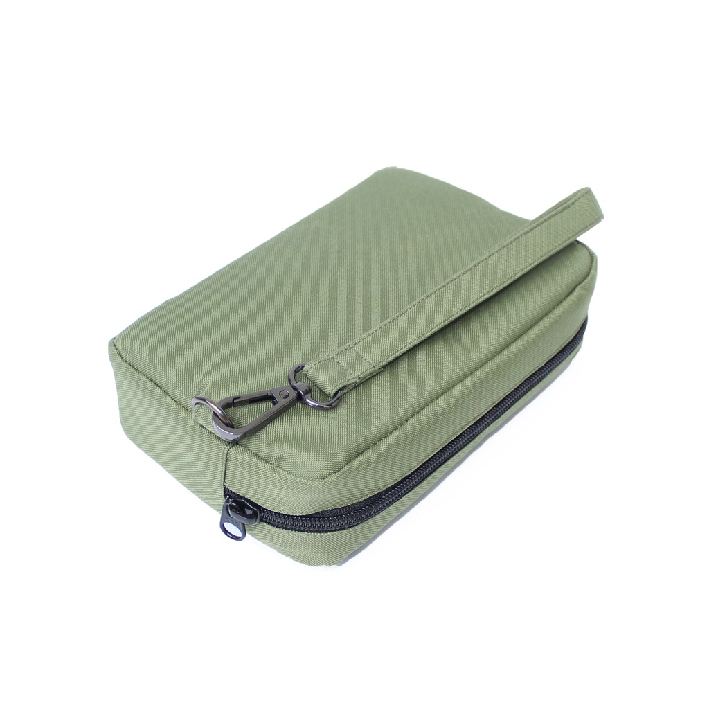 clutch pria unisex hand bag mini - hijau army EMHB92