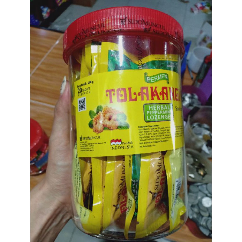 

permen Tolak angin toples 20 sachet