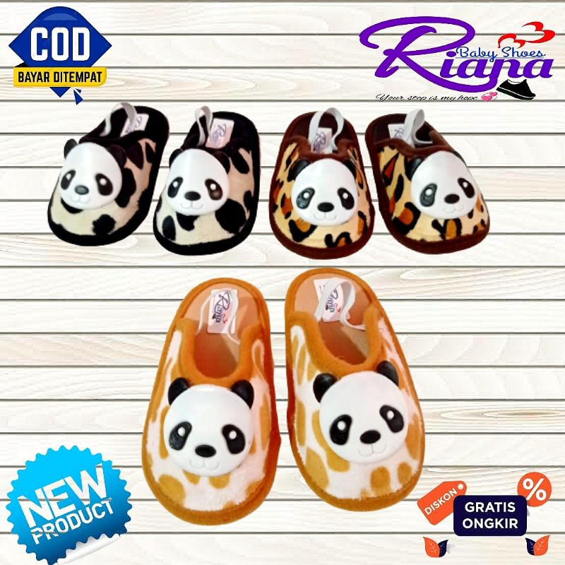 Sandal Slop bayi BAPAU motif panda murah terbaru Usia 6-18 Bulan