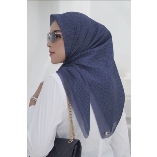 Buttonscarves The Tapis Square "Oxford Blue"