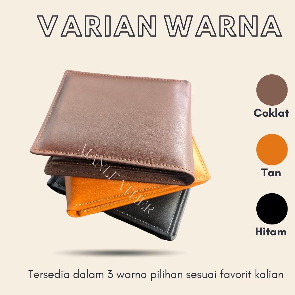 Dompet Pria Cowok Kulit Sapi Asli Premium Uang Cowok Pria Laki Laki Kulit Original Ori Garut-5