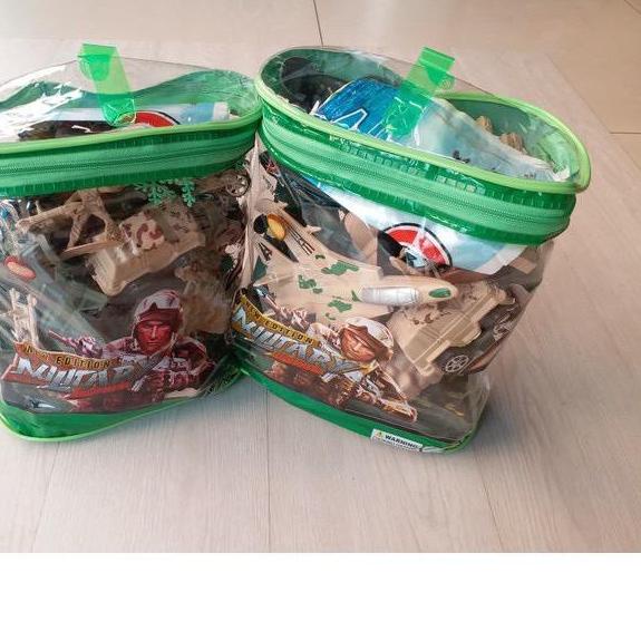 Mainan tentara set lengkap besar soldier military bag perang army tank peta map tas ransel