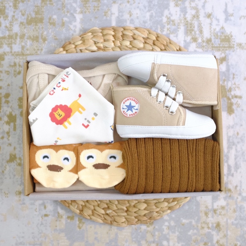 BABY HAMPERS GIFT / KADO LAHIRAN BAYI / BABY GIFT / KADO BAYI LUCU-BROWN PREMIUM