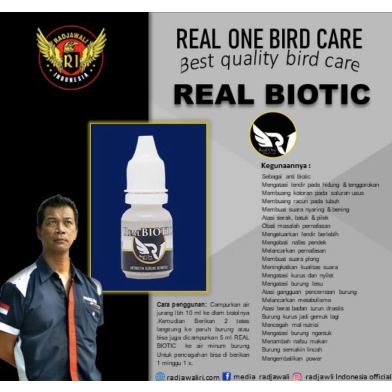 real biotic antibiotik burung berkicau