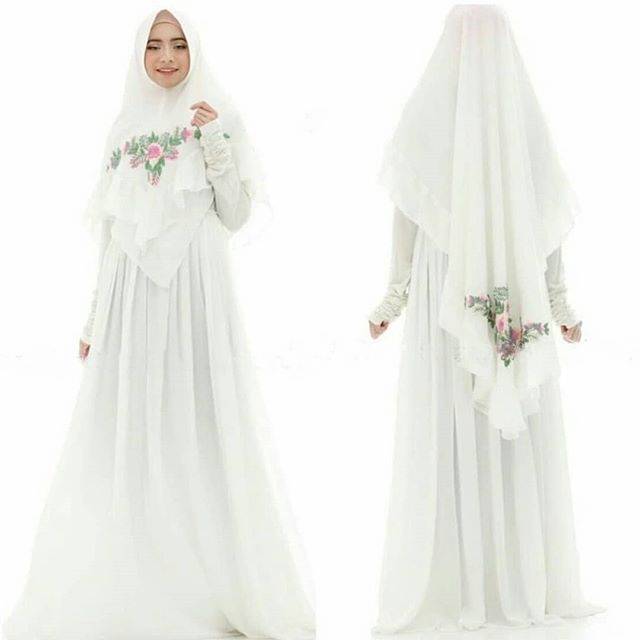 gamis syari broken white