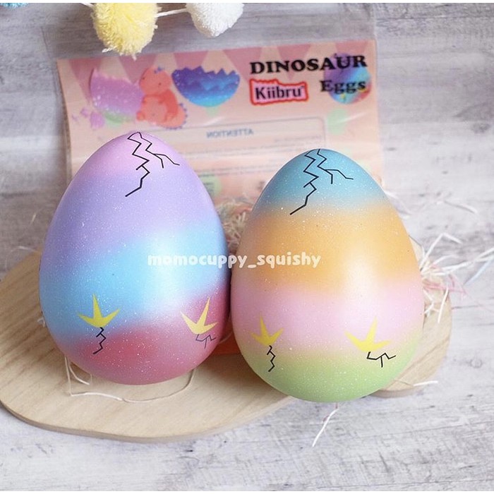 PROMO SQUISHY LICENSED dinosaur egg by kiibru ( telur dinosaurus )