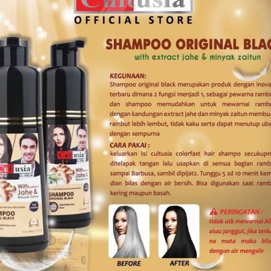 CULTUSIA Coloring Shampo Original Black 160ml - Sampo Cultusia