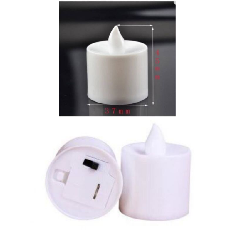 Lampu Lilin Hias Elektrik LED Mini Candle Bulat Dekorasi Hias Rumah Light