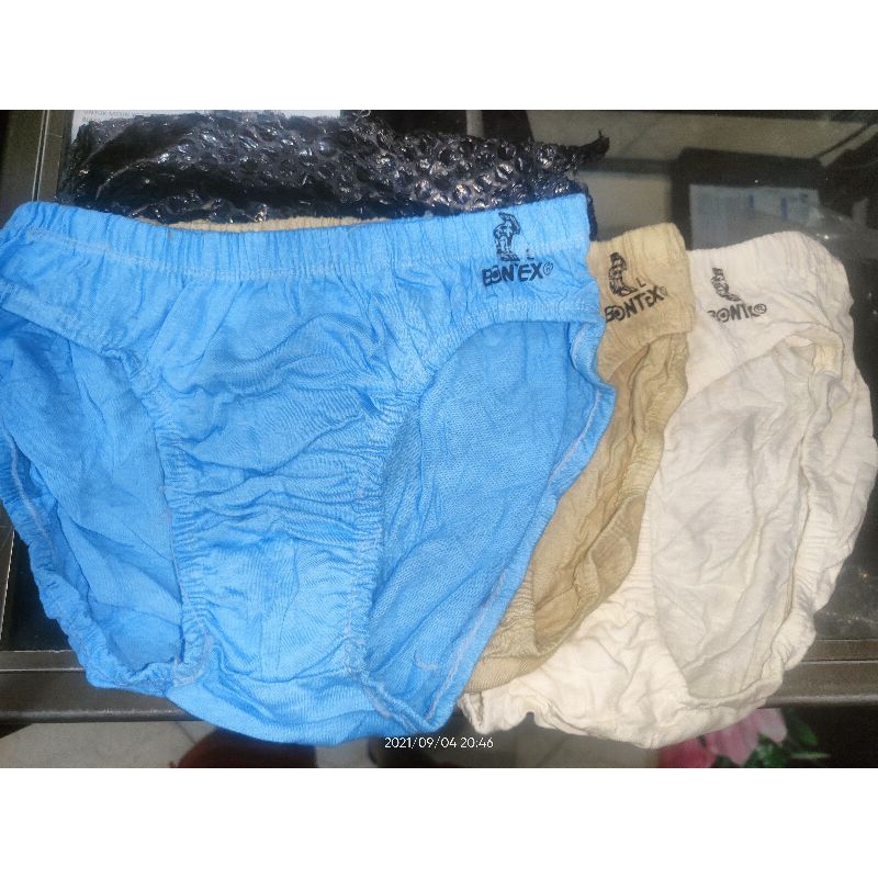 3pcs Celana Dalam Pria BONTEX L Men's Underwear Sempak Laki laki