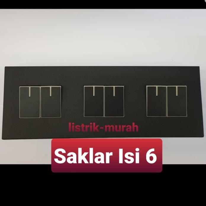 SAKLAR - PANASONIC SAKLAR ISI 6 3GANG WESJ78069B WESJ5932B HITAM HOTEL 3 GANG