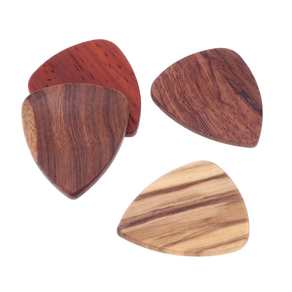 4 Pcs Pick Plectrum Senar Gitar Akustik Bass Elektrik Ukulele Bahan Kayu