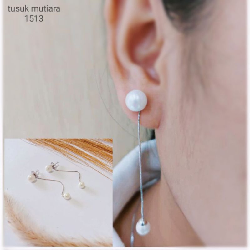 anting tusuk xuping putih mutiara