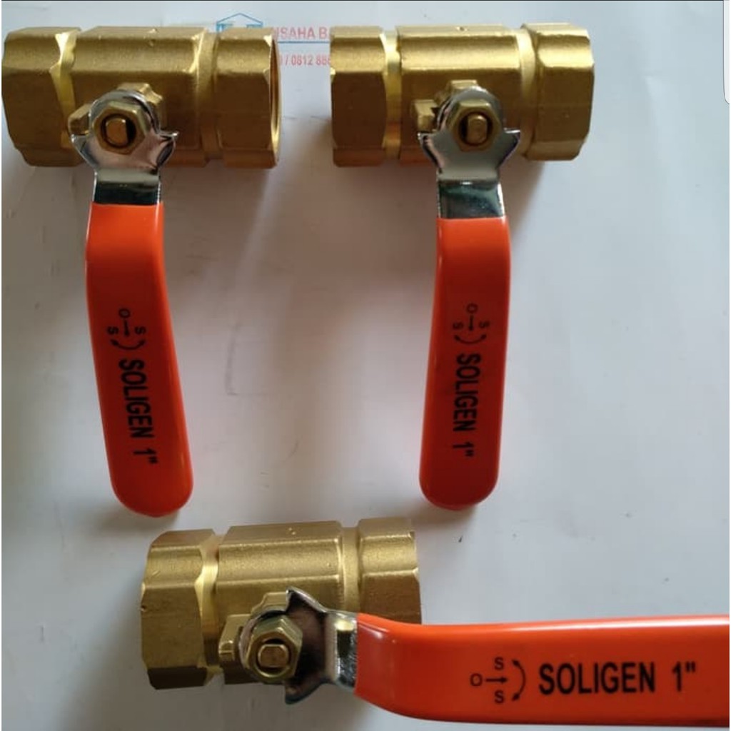 Ball Valve Kuningan Soligen 1 inch / Stop Keran Kran Kuningan Soligen 1"