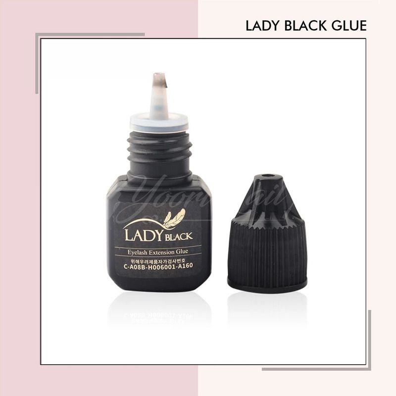 Ladyblack glue eyelash extension lem bulumata extension lady black pouch