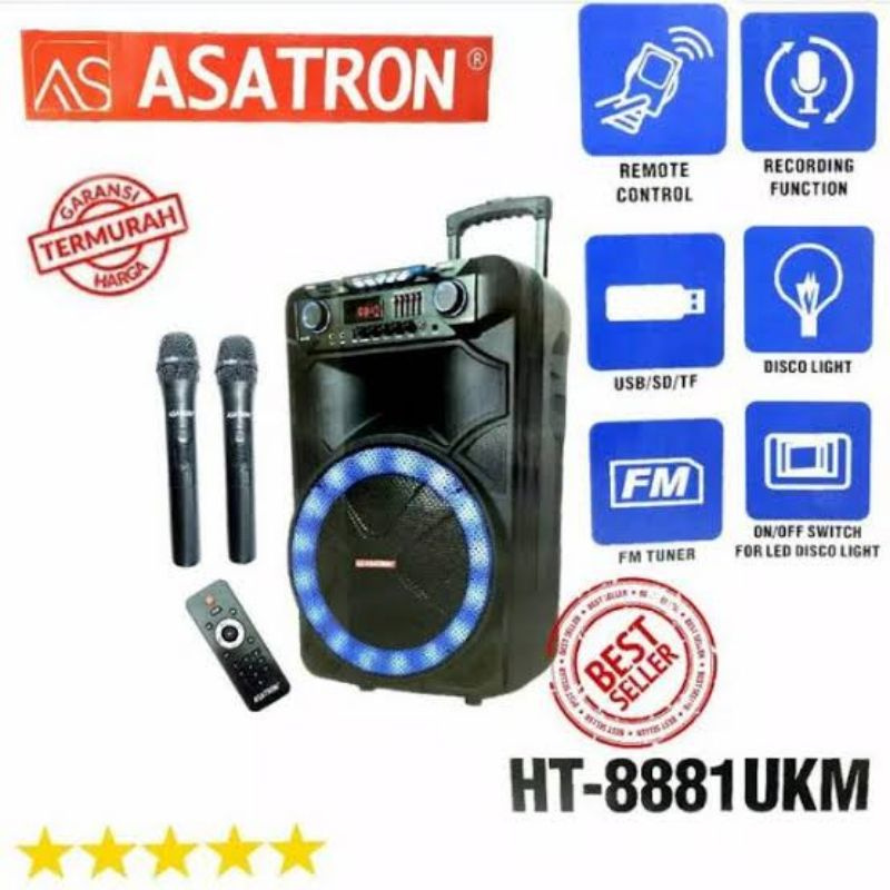 SPEAKER PORTABLE ASATRON HT 8881UKM BLUETOOTH 8881UKM