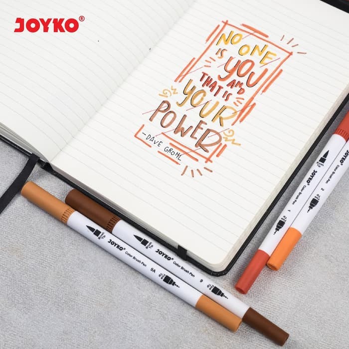 

CLP - 07 Color Brush Pen / Pena Kuas 24 Warna Joyko 2 dual tip ujung fine pen