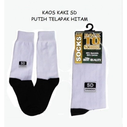kaos kaki sekolah SD/ SMP / SMA bawah hitam putih / putih saja âââ Save 48%