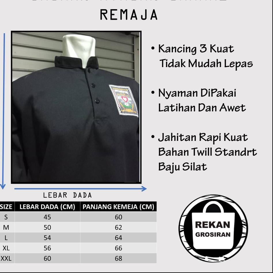 Sakral PSHT Kancing - Sakral Siswa PSHT - Baju PSHT Latihan - Baju Silat PSHT