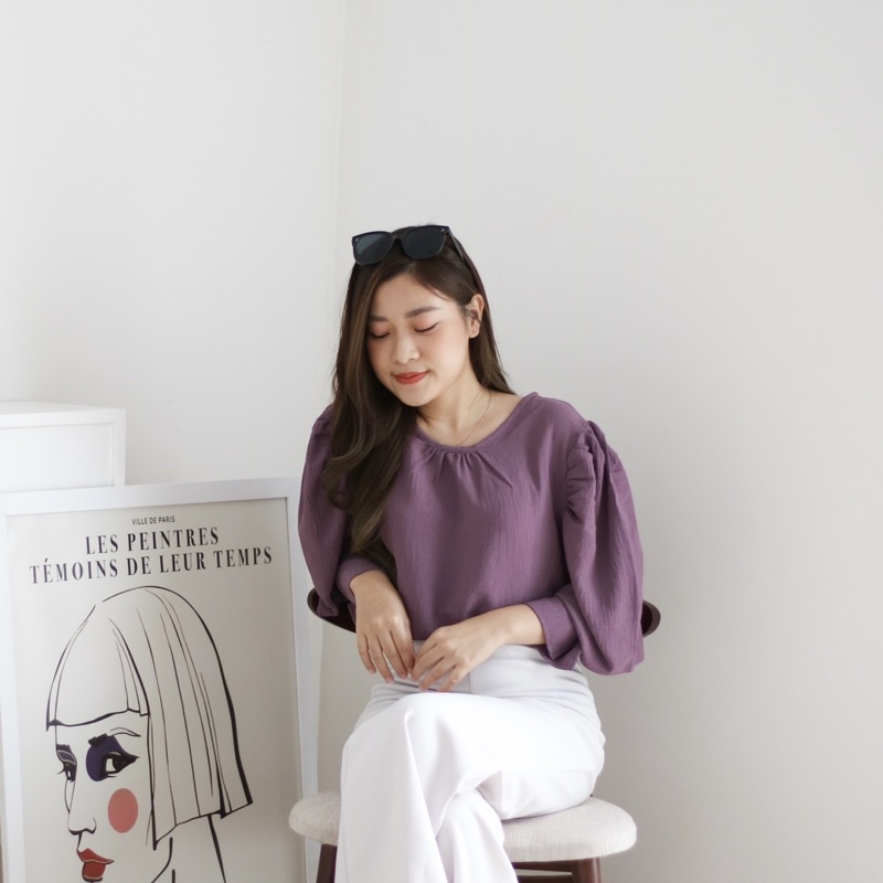 MSMO Denise Blouse Puffy Sleeve / Atasan Wanita / Blouse Wanita / Kaos Wanita / Top Wanita / Blouse Wanita-6