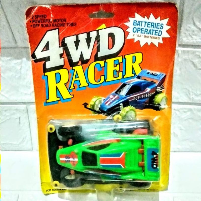 Mini 4WD Racer Vintage Hijau