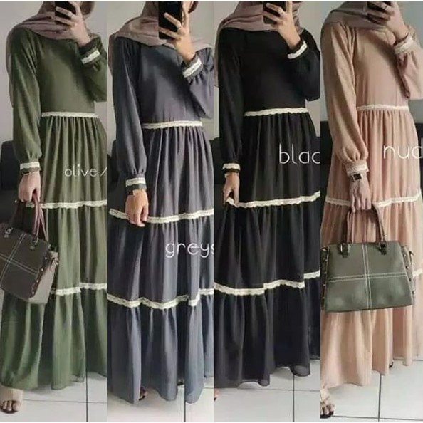 BAJU DRESS MUSLIM ANINDYA / baju gamis muslim / dress ...