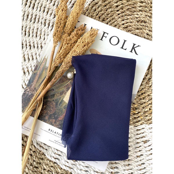 (PROMO) HIJAB ZIPPER POLOS JILBAB RESLETING ZIPER BELLA SQUARE LASER CUT INSTAN PREMIUM-S4 ZIPPER  navy