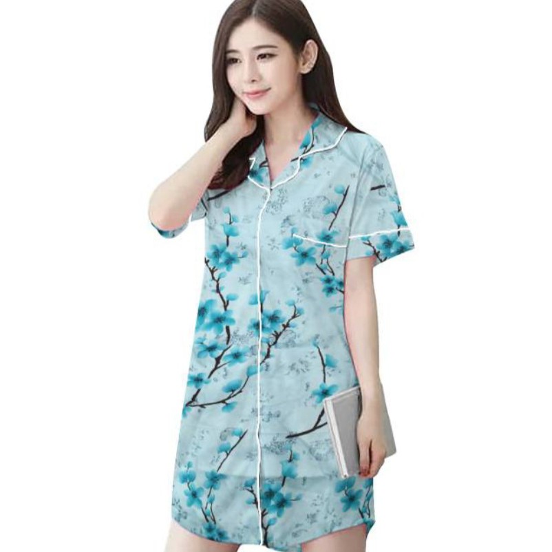 DASTER WANITA MOTIF BUNGA SAKURA