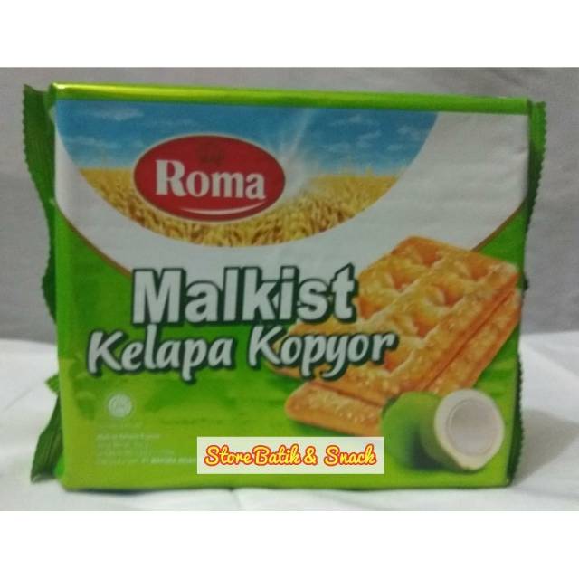 

Store snack Malkist Kelapa Kopyor /biskuit malkist/cemilan/Aneka Snack/Snaxk Grosir