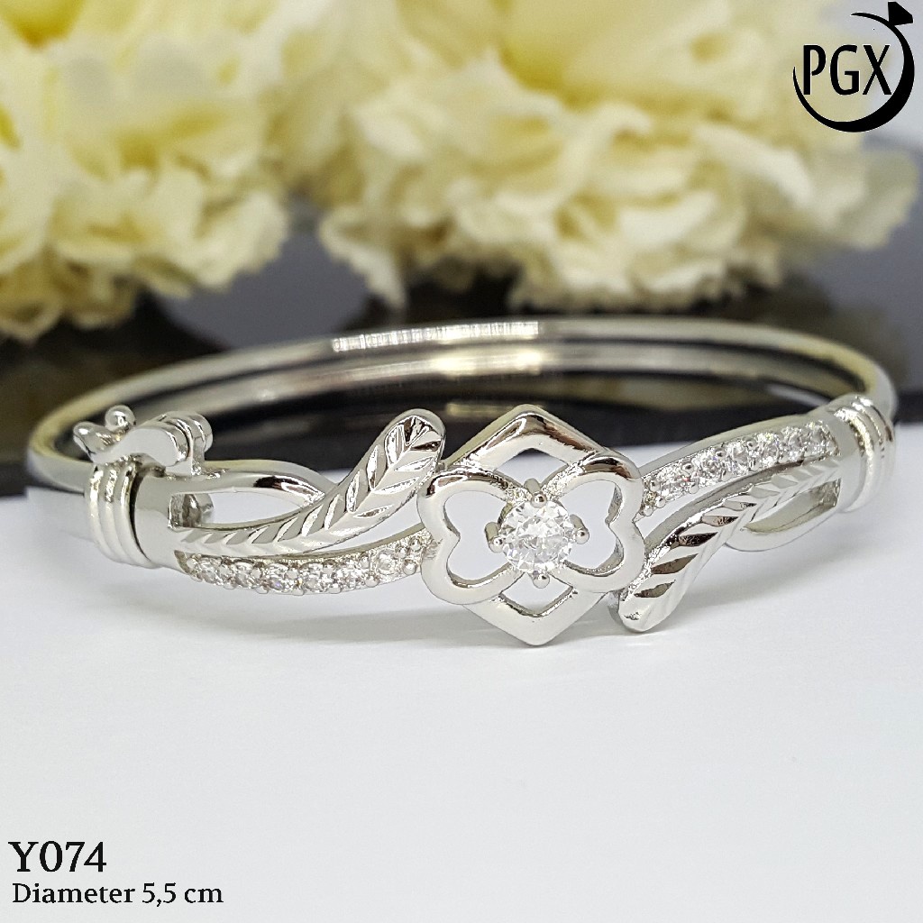 PGX Gelang Xuping Wanita Bangkok Bangle Aksesoris Perhiasan Lapis Emas - Y074