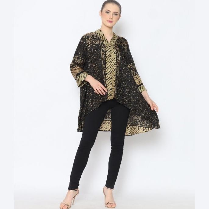 RINJANIE AVON-BLOUSE BATIK AZALEA KALONG KERAH