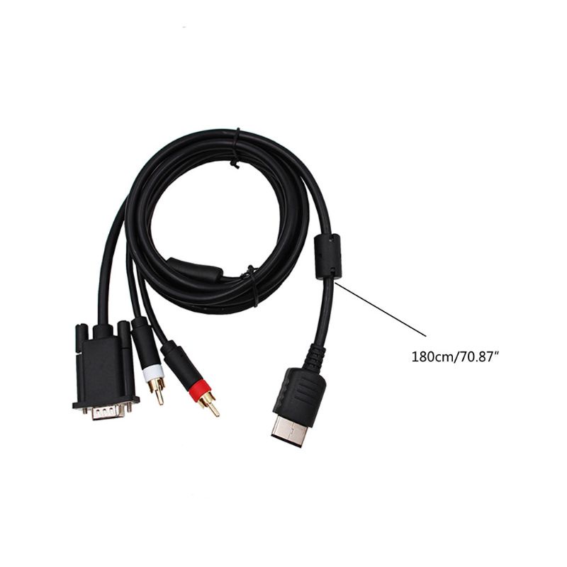 Btsg VGA Monitor Dan RCA+Aksesoris Konsol Adaptor RCA 3.5mm Ke 2-Male