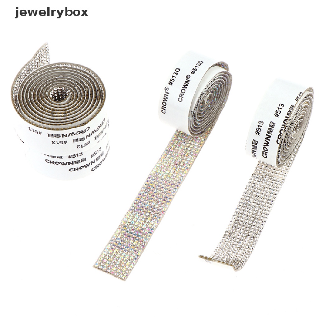 [Box] Self Adhesive Crystal Rhinestone Sticker Diamond Ribbon DIY Sticker Rhinestones Boutique