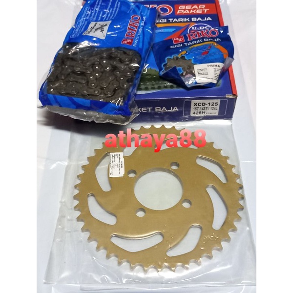 GEAR GIR SET GIR PAKET BAJAJ PULSAR 125 XCD RIKO