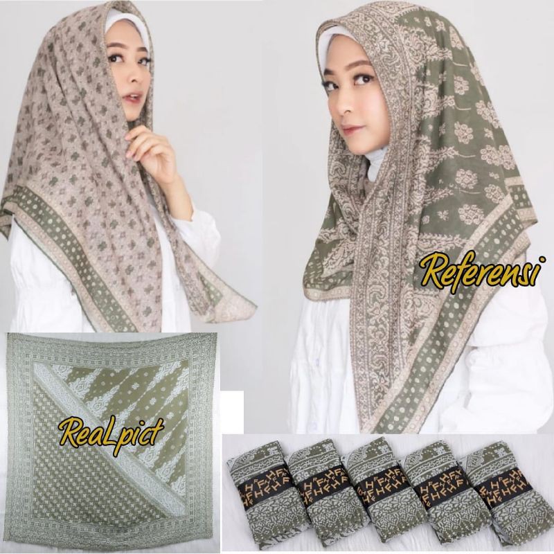HIJAB  SEGIEMPAT ANDEEY MOTIF ORI FH SCARF