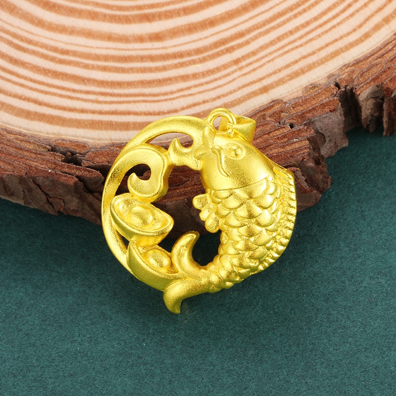 Kalung Liontin Emas Asli Kadar 375Gaya Korea Untuk Pria Dan Wanita