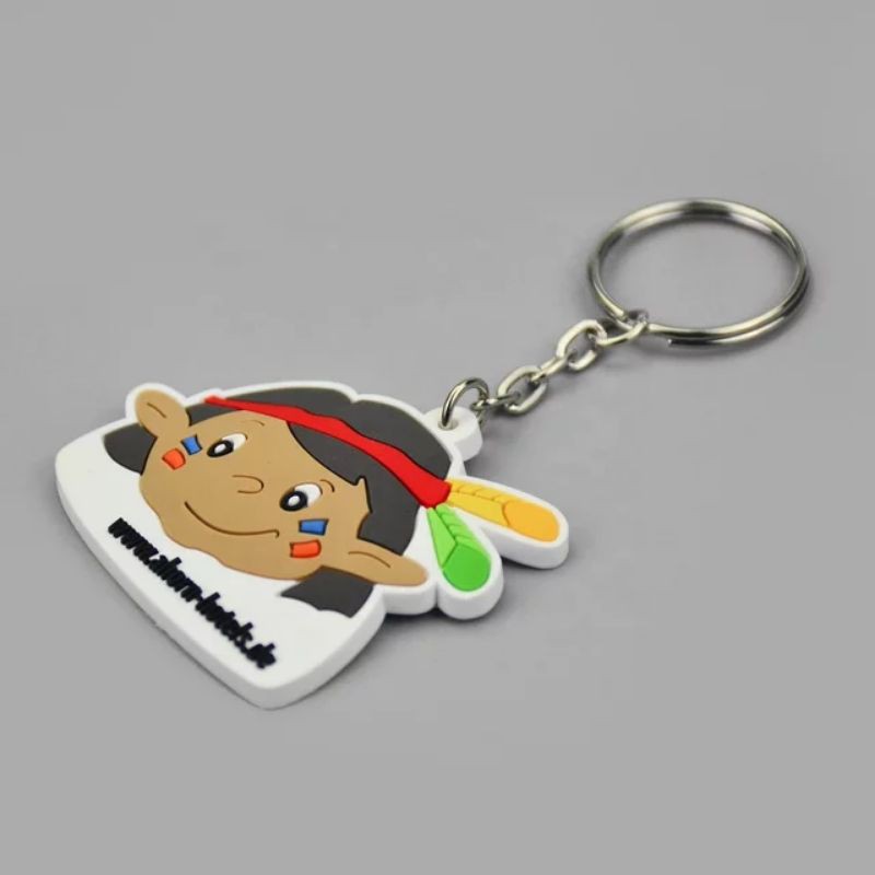 Pusat Produksi langsung keychain rubber custom Desain Custom Harga Termurah