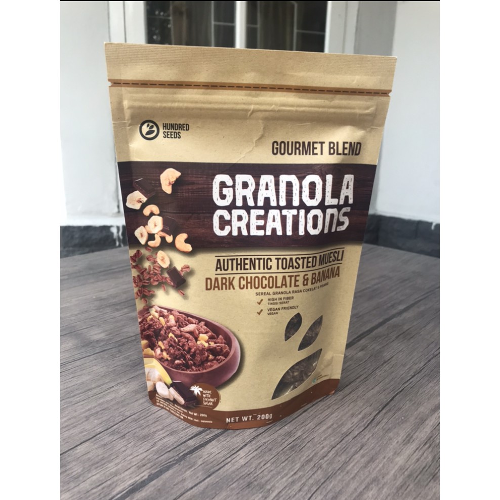 

Granola Creations Gourmet Blend Dark Chocolate & Banana I Muesli I Sna I Sereal - 200Gr