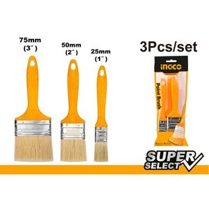 

INGCO CHPTB7860301 Paint Brush / Kuas Cat Gagang GG. Fiber 3 Pcs / Set