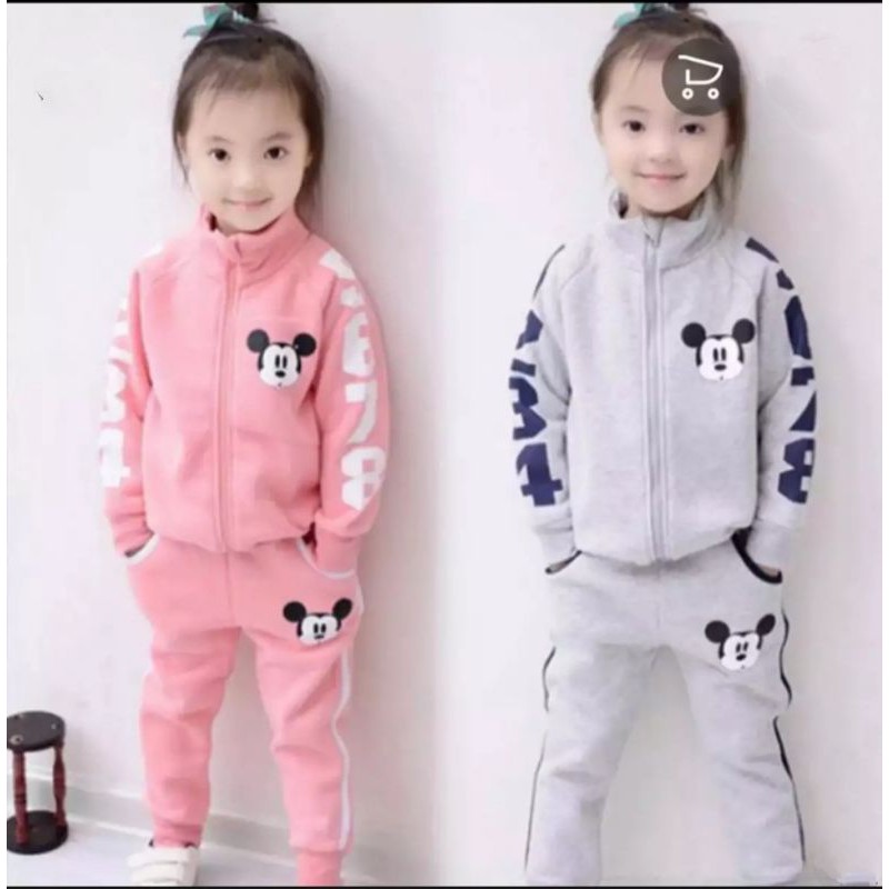 SETELAN SWITER ANAK MOTIF MICKY RESLETING 1-5 THN