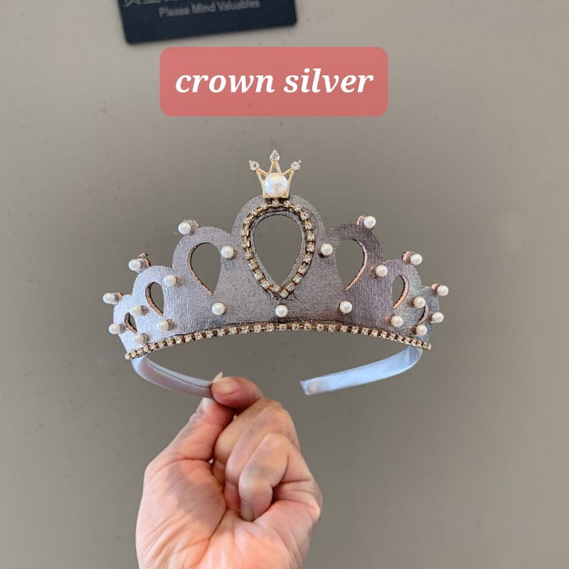 CROWN TIARA BANDO MAHKOTA PRINCESS ANAK PEREMPUAN AKSESORIS FASHION KOREA IMPOR