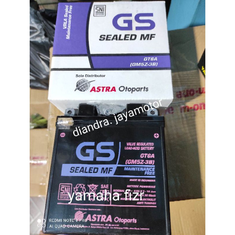 aki kering gs astra asli yamaha fizr