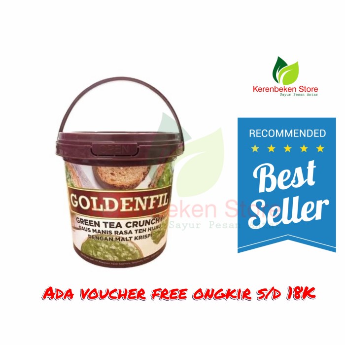 

GOLDENFIL selai coklat green tea crunchy 1kg