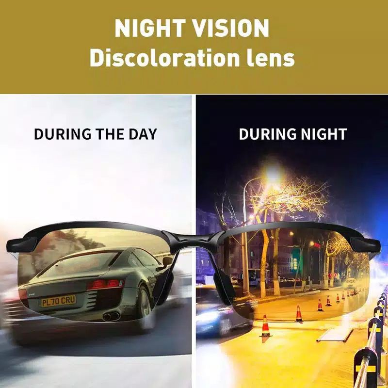 Kacamata Polarized Night Vision Anti Silau Siang Dan Malam