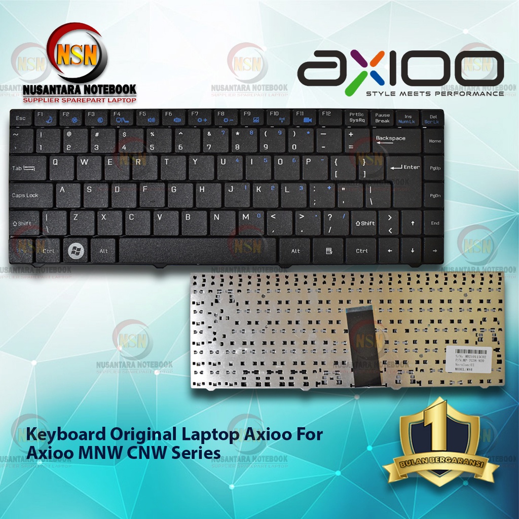 Keyboard Laptop Axioo MNW CNW Series - Hitam Black